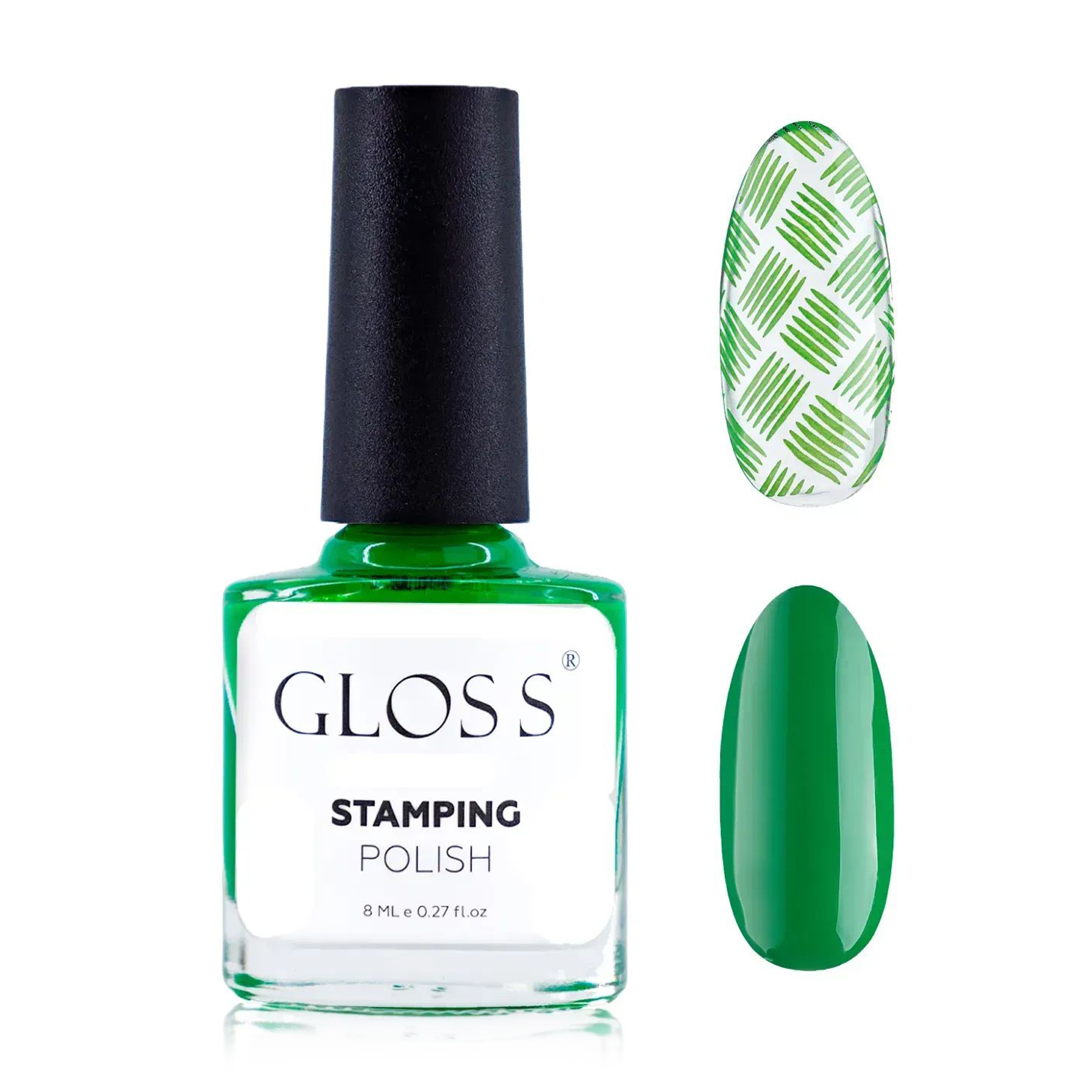 Лак для стемпінгу Gloss Stamping Polish 09 Зелений, 8 мл